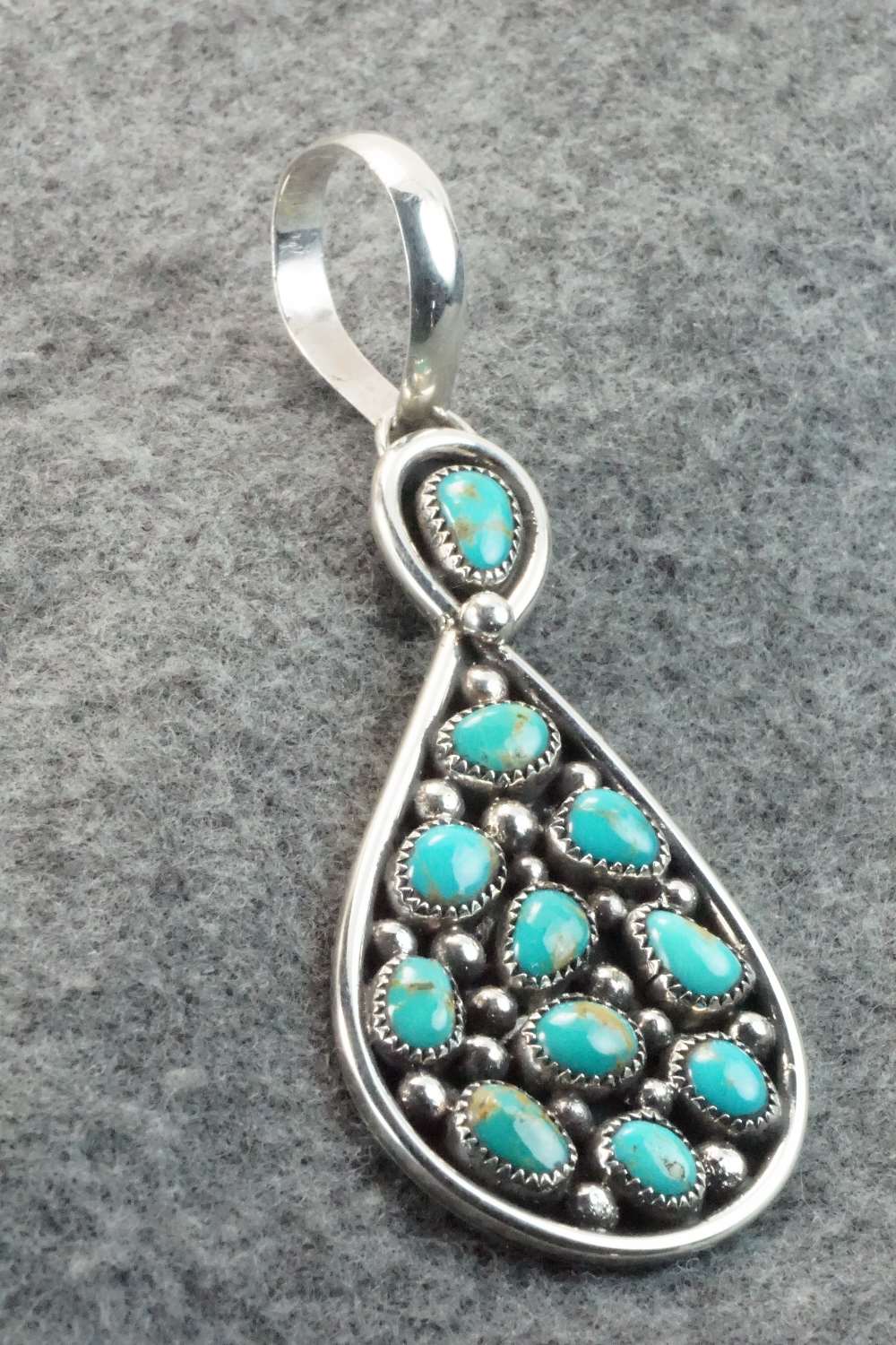 Turquoise & Sterling Silver Pendant - Priscilla Reeder - Image 3