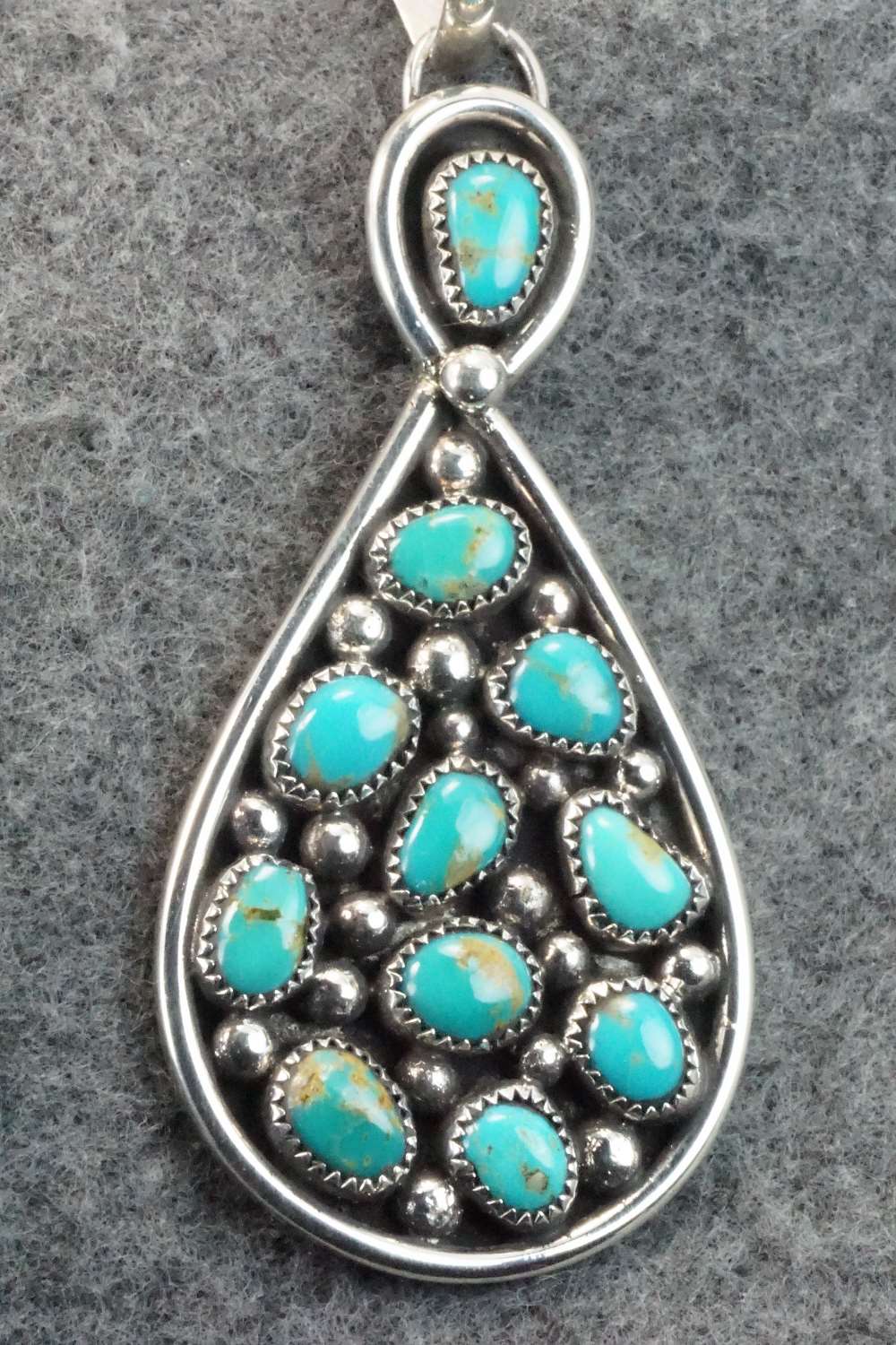 Turquoise & Sterling Silver Pendant - Priscilla Reeder - Image 4