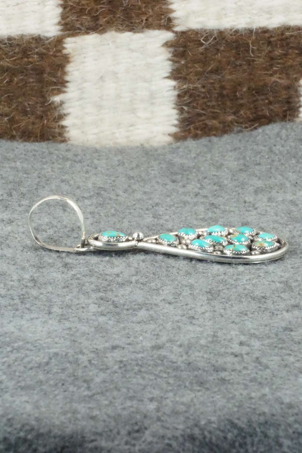 Turquoise & Sterling Silver Pendant - Priscilla Reeder - Image 6