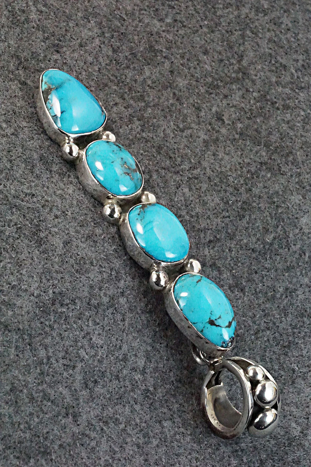 Turquoise & Sterling Silver Pendant - Rick Martinez - Image 5