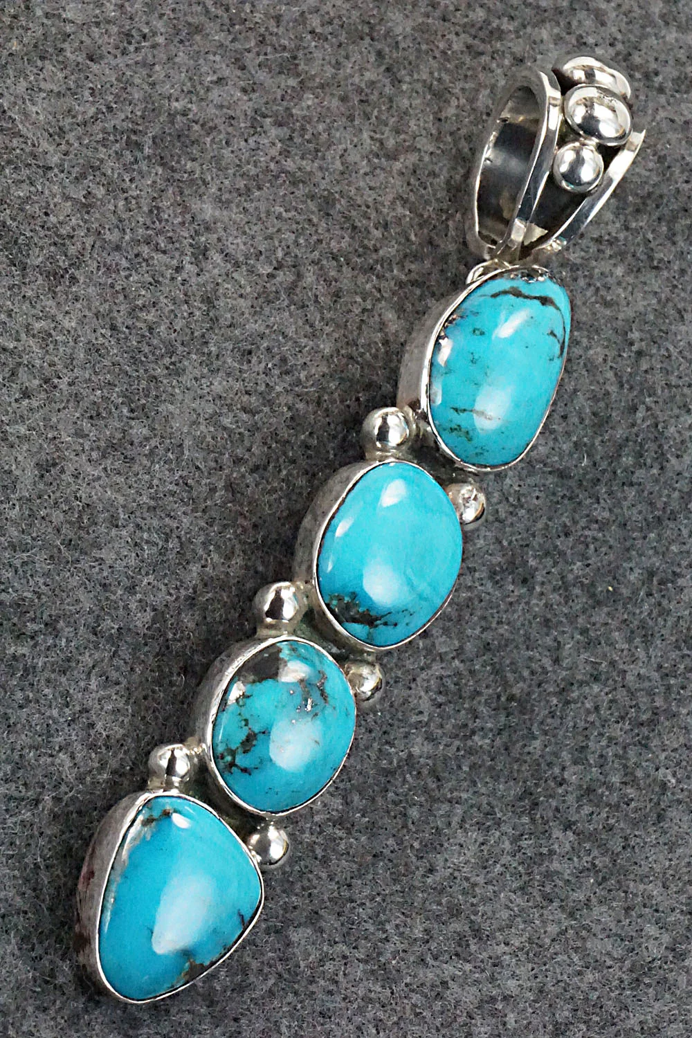 Turquoise & Sterling Silver Pendant - Rick Martinez - Image 7