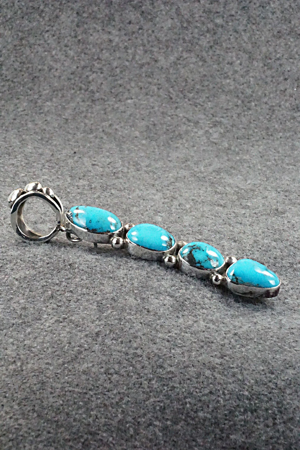 Turquoise & Sterling Silver Pendant - Rick Martinez - Image 8