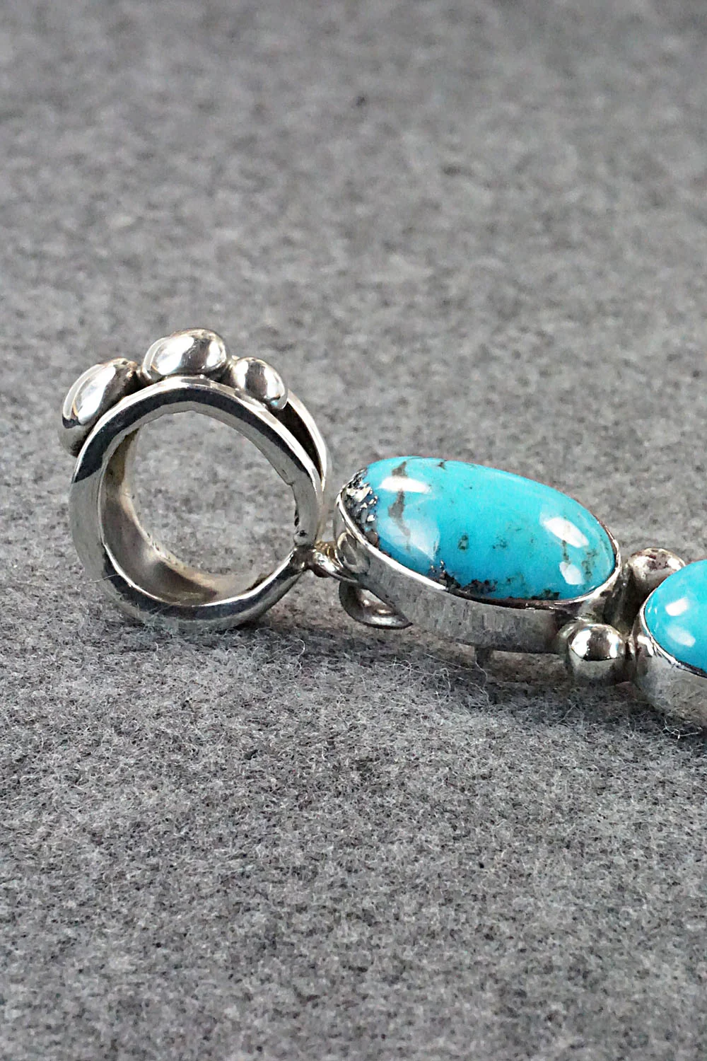Turquoise & Sterling Silver Pendant - Rick Martinez - Image 9