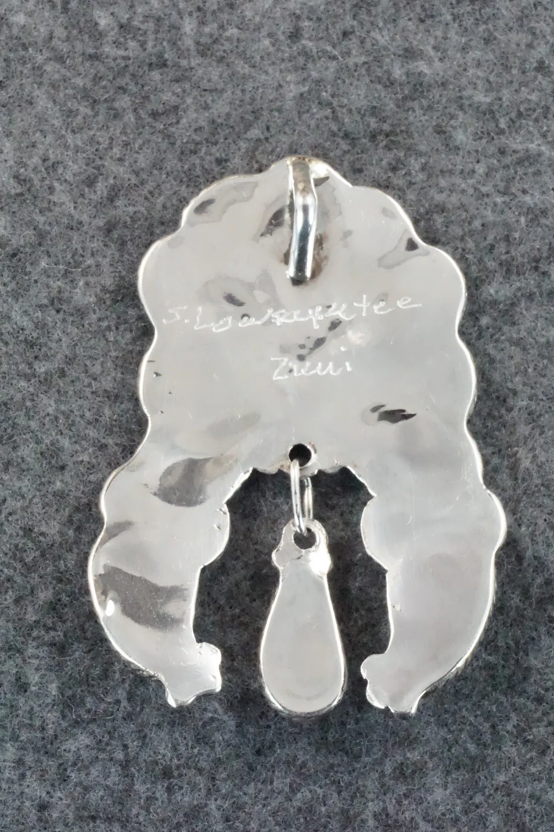 Turquoise & Sterling Silver Pendant - Susie Lowsayatee - Image 5