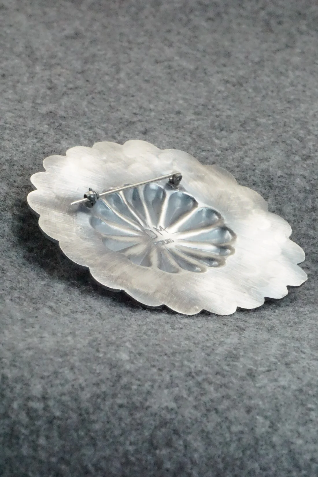 Turquoise & Sterling Silver Pin - Dale Morgan - Image 7