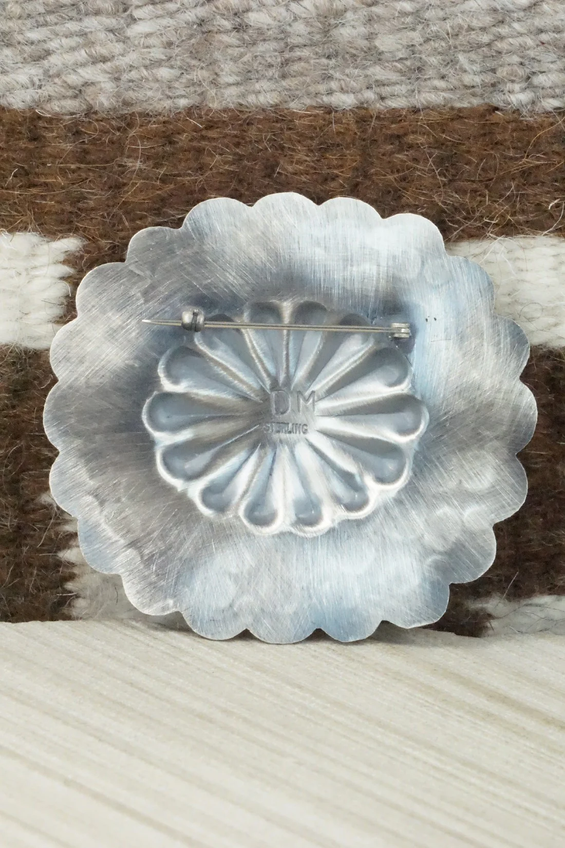 Turquoise & Sterling Silver Pin - Dale Morgan - Image 8