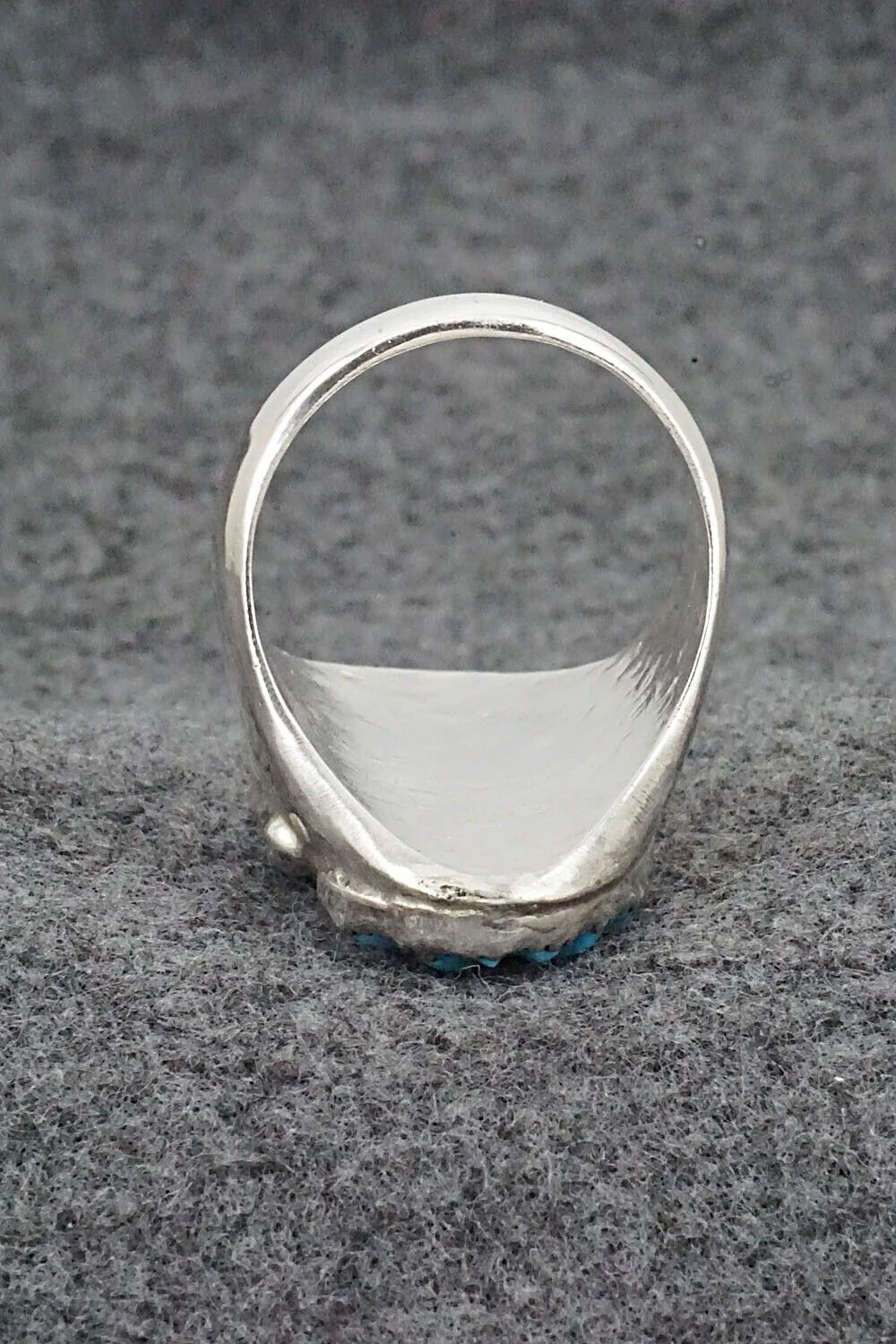 Turquoise & Sterling Silver Ring - Lyolita Tsattie - Size 13.5 - Image 7