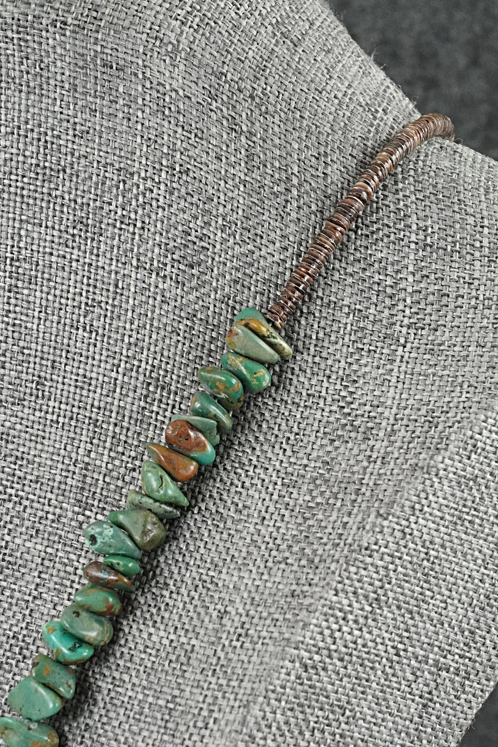 Turquoise Zuni Fetish Carving & Sterling Silver Necklace - Bernard Laiwakete - Image 7