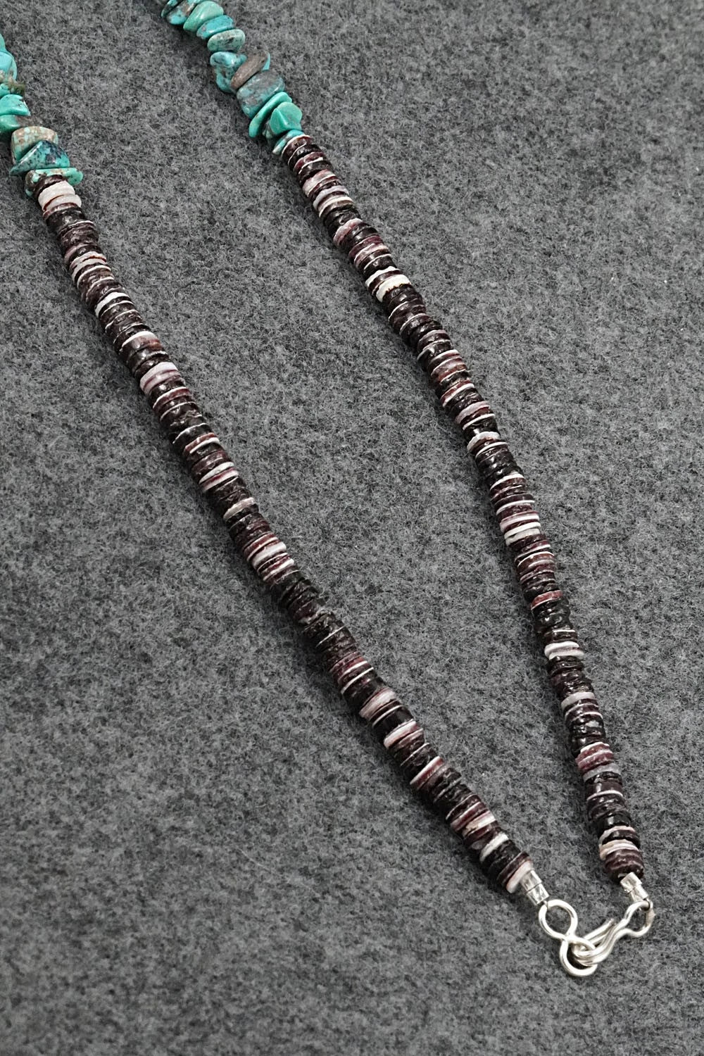 Turquoise Zuni Fetish Carving & Sterling Silver Necklace - Bernard Laiwakete - Image 8