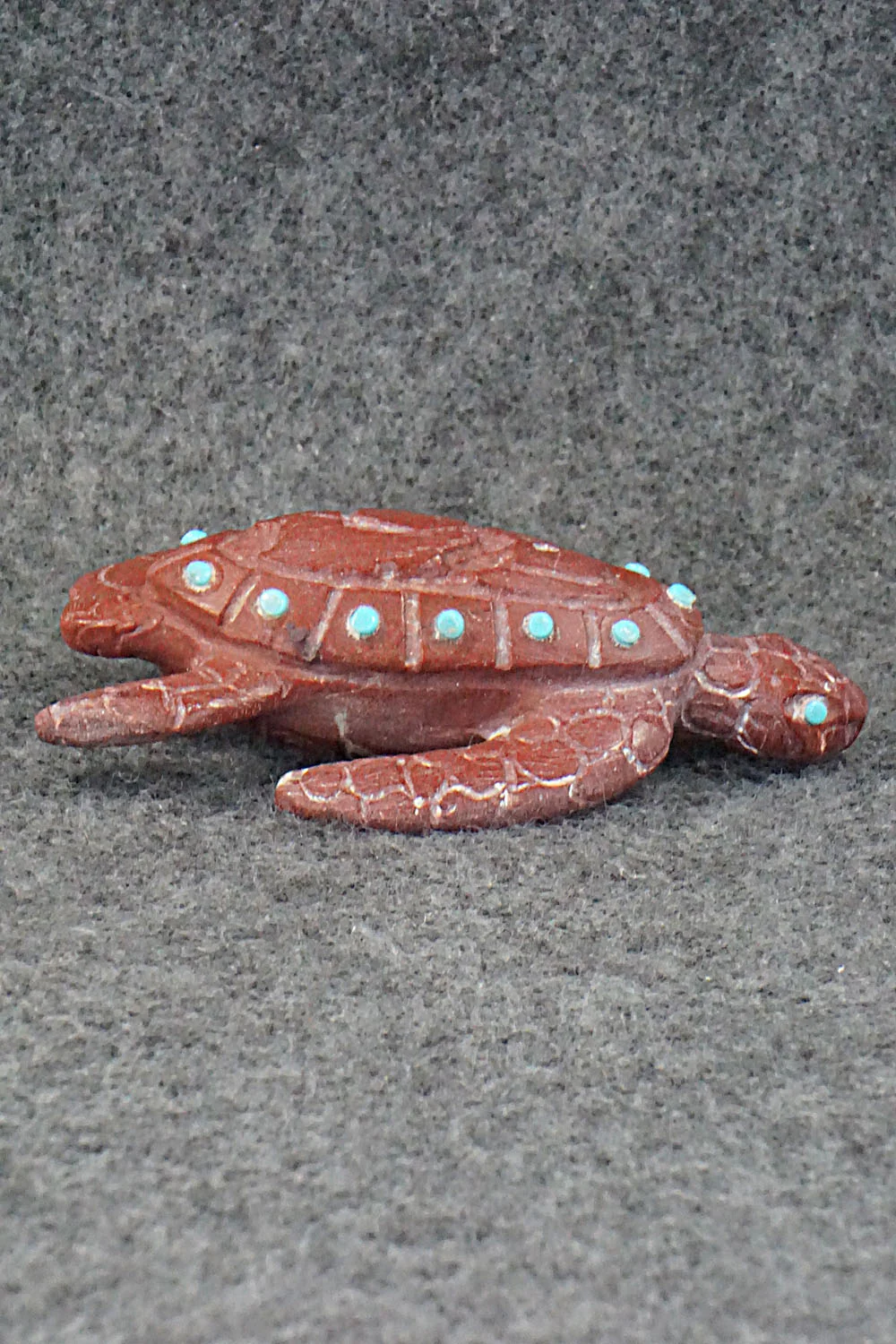 Turtle Zuni Fetish Carving - Carlton Kaamasee - Image 5