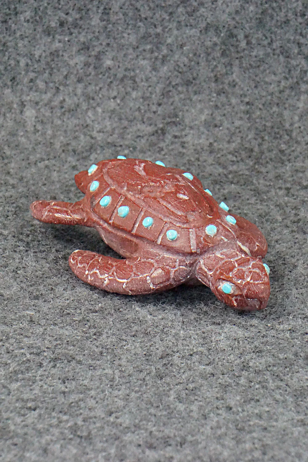 Turtle Zuni Fetish Carving - Carlton Kaamasee - Image 6