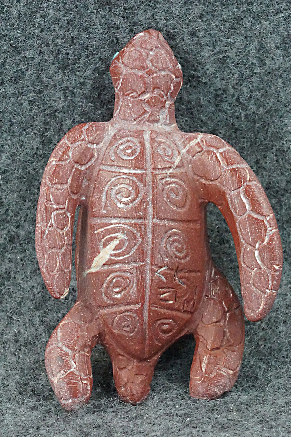 Turtle Zuni Fetish Carving - Carlton Kaamasee - Image 7
