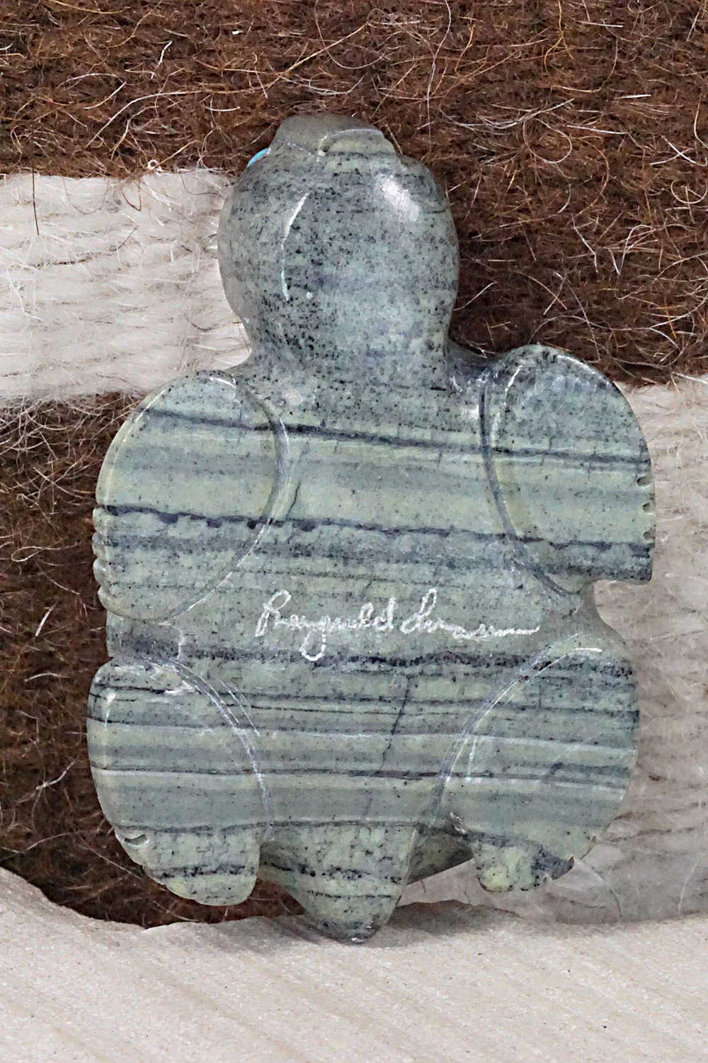 Turtle Zuni Fetish Carving - Reynold Lunasee - Image 7