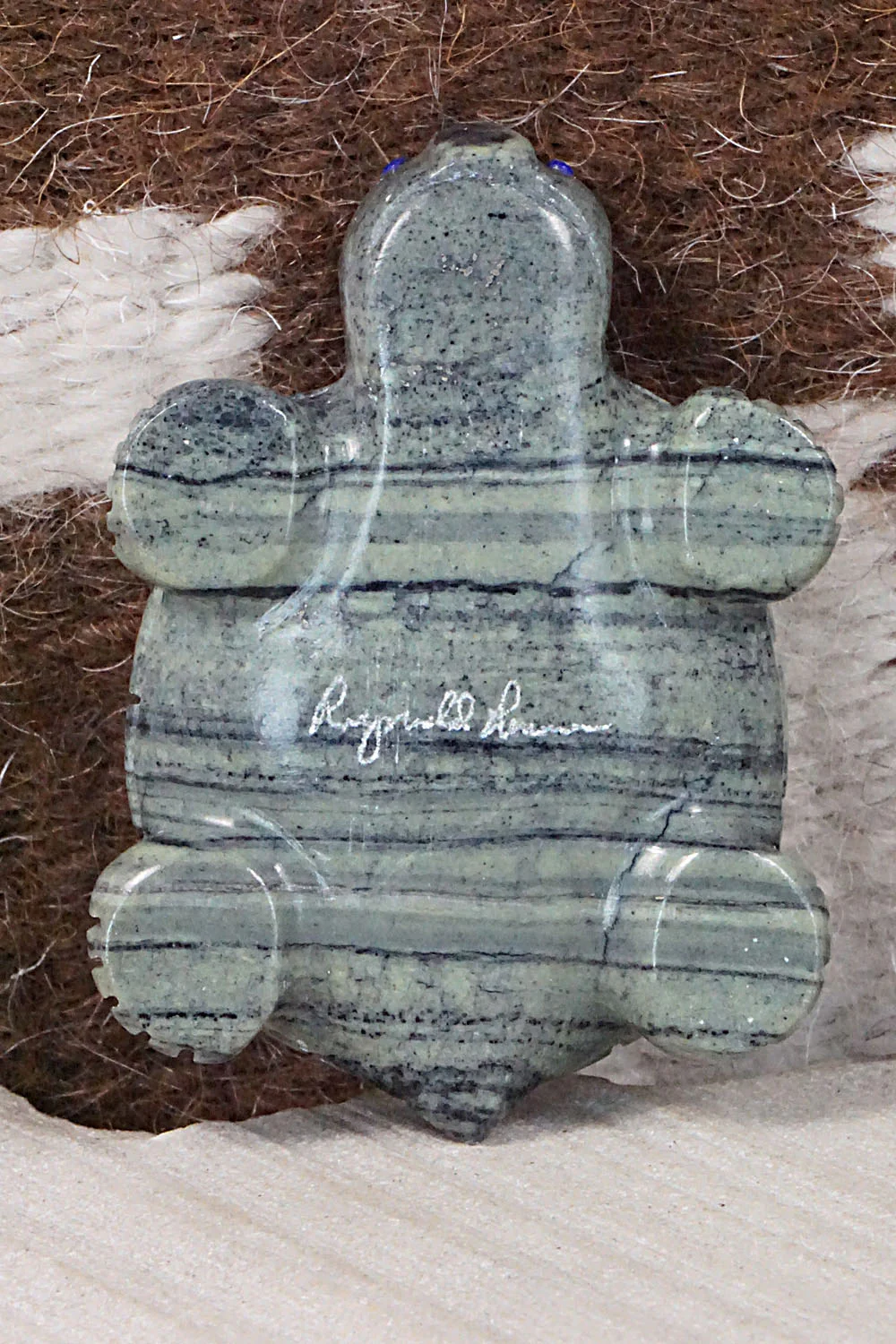 Turtle Zuni Fetish Carving - Reynold Lunasee - Image 7