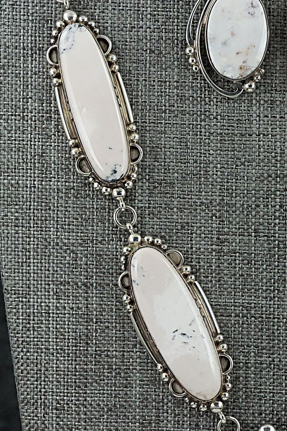 White Buffalo & Sterling Silver Necklace Set - Oliver Smith - Image 3