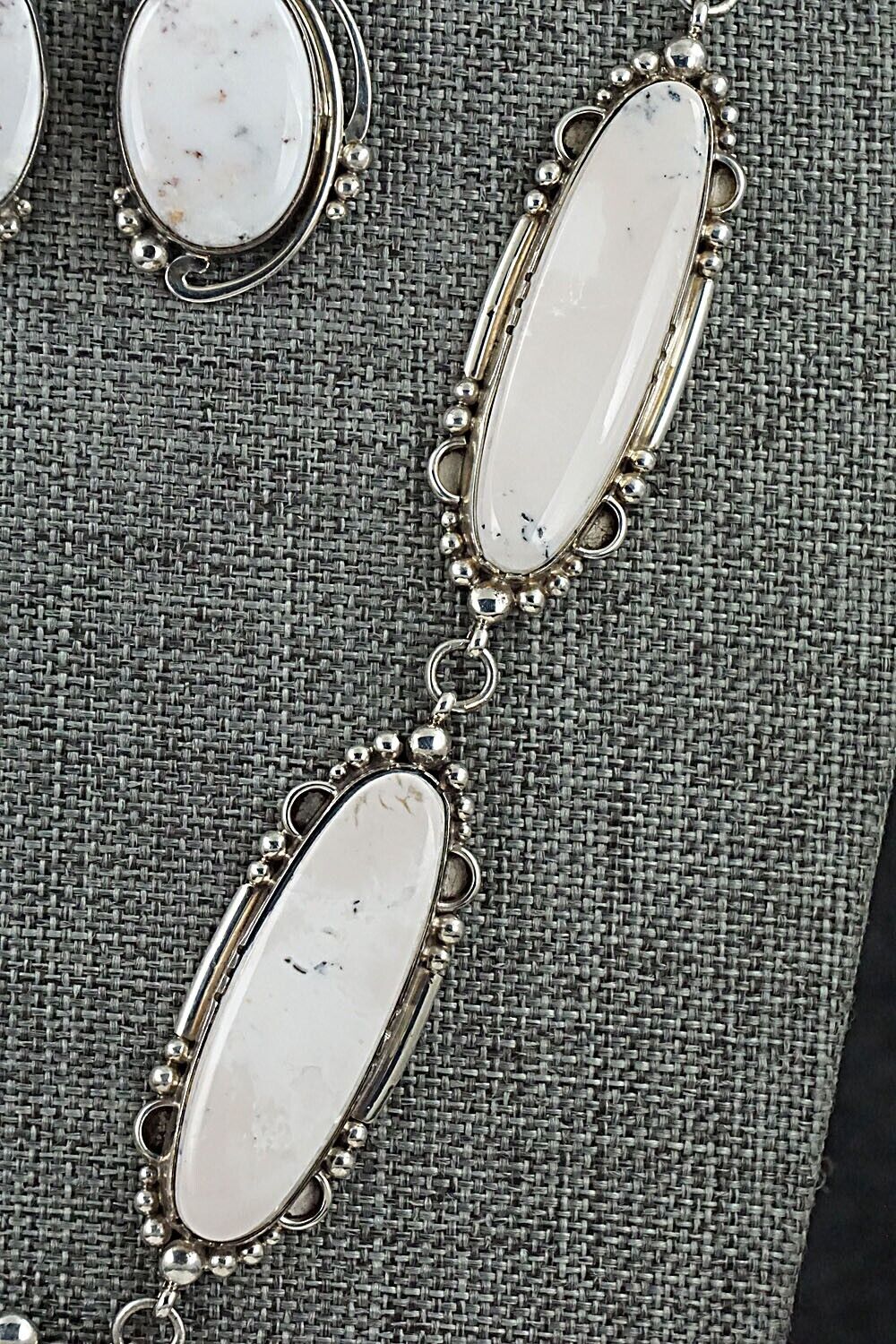 White Buffalo & Sterling Silver Necklace Set - Oliver Smith - Image 4