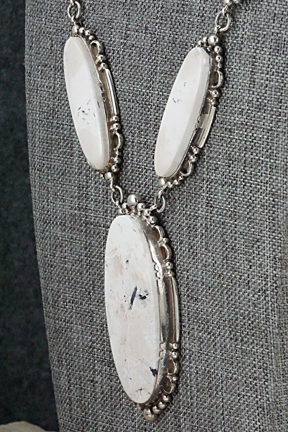 White Buffalo & Sterling Silver Necklace Set - Oliver Smith - Image 5